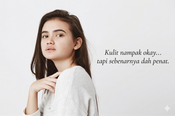 Kulit wajah wanita nampak kusam dan tidak bermaya walaupun tiada masalah ketara